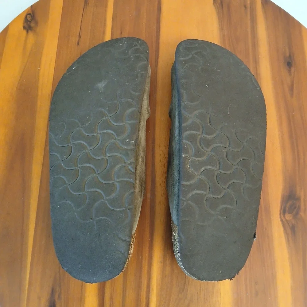Birkenstock Arizona Sandals Mens 37 Olive Green Suede Double Strap Buckle